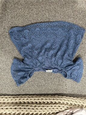 January Lace Puff-Sleeve Top - Blue